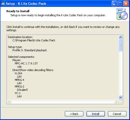 K Lite Codec Pack Проверка необходимых параметров перед установкой