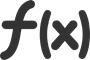 Надпись fx (f от x)